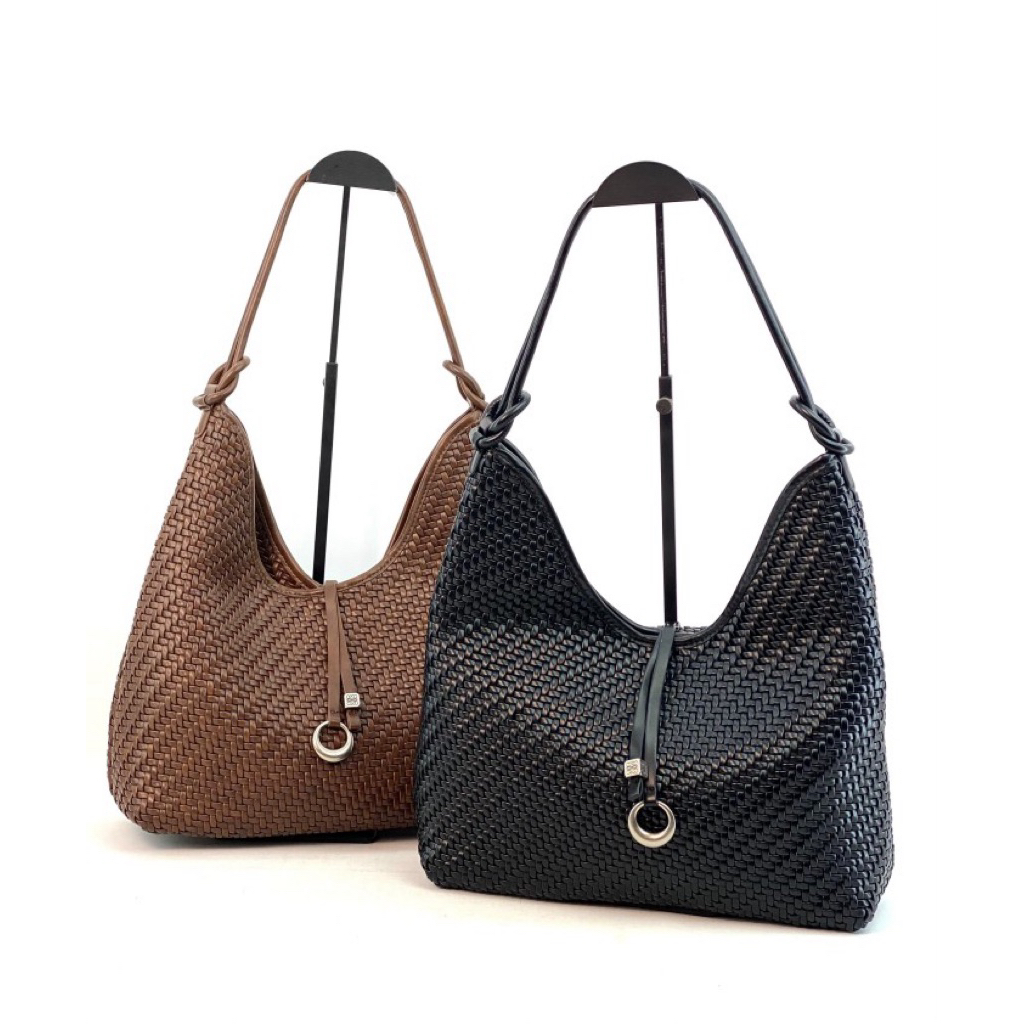 Tas Wanita Anyam Premium | Shoulder Bag Wanita Elegan | Tas Kerja & Hangout Kekinian