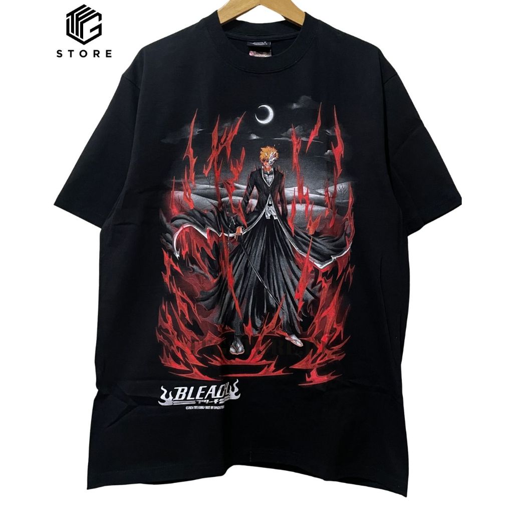 Bleach Hellverse Ichigo Kurosaki vs Ulquiorra Japan Anime Tshirt Manga Tee Bootleg Premium Kaos XL