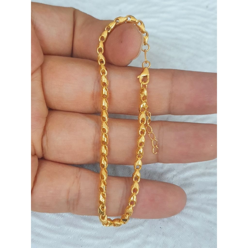 gelang model rantai medan variasi emas 70% 700 70 % 16k