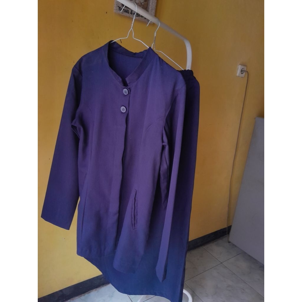Preloved Set Seragam Guru/Ngantor  Navy
