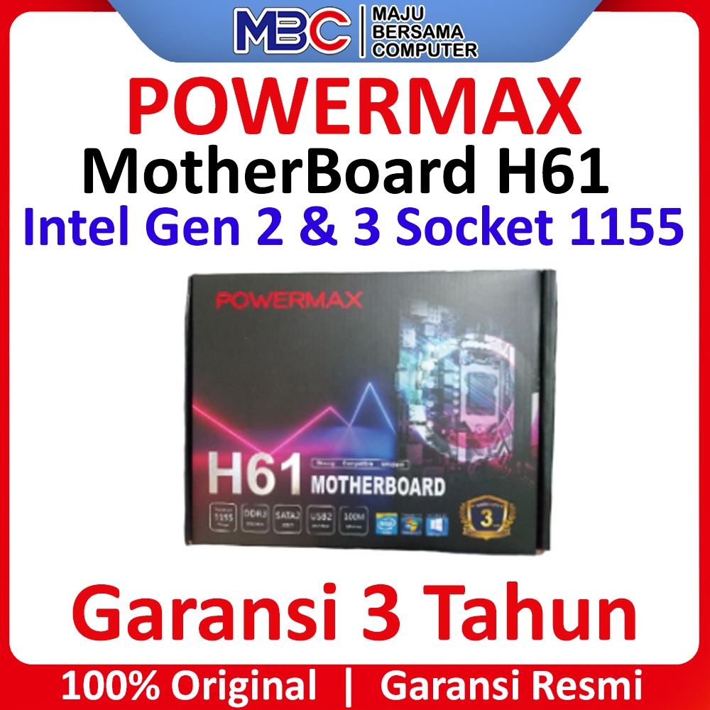 PowerMax H61 VGA HDMI - Motherboard LGA 1155 VenomRX H61