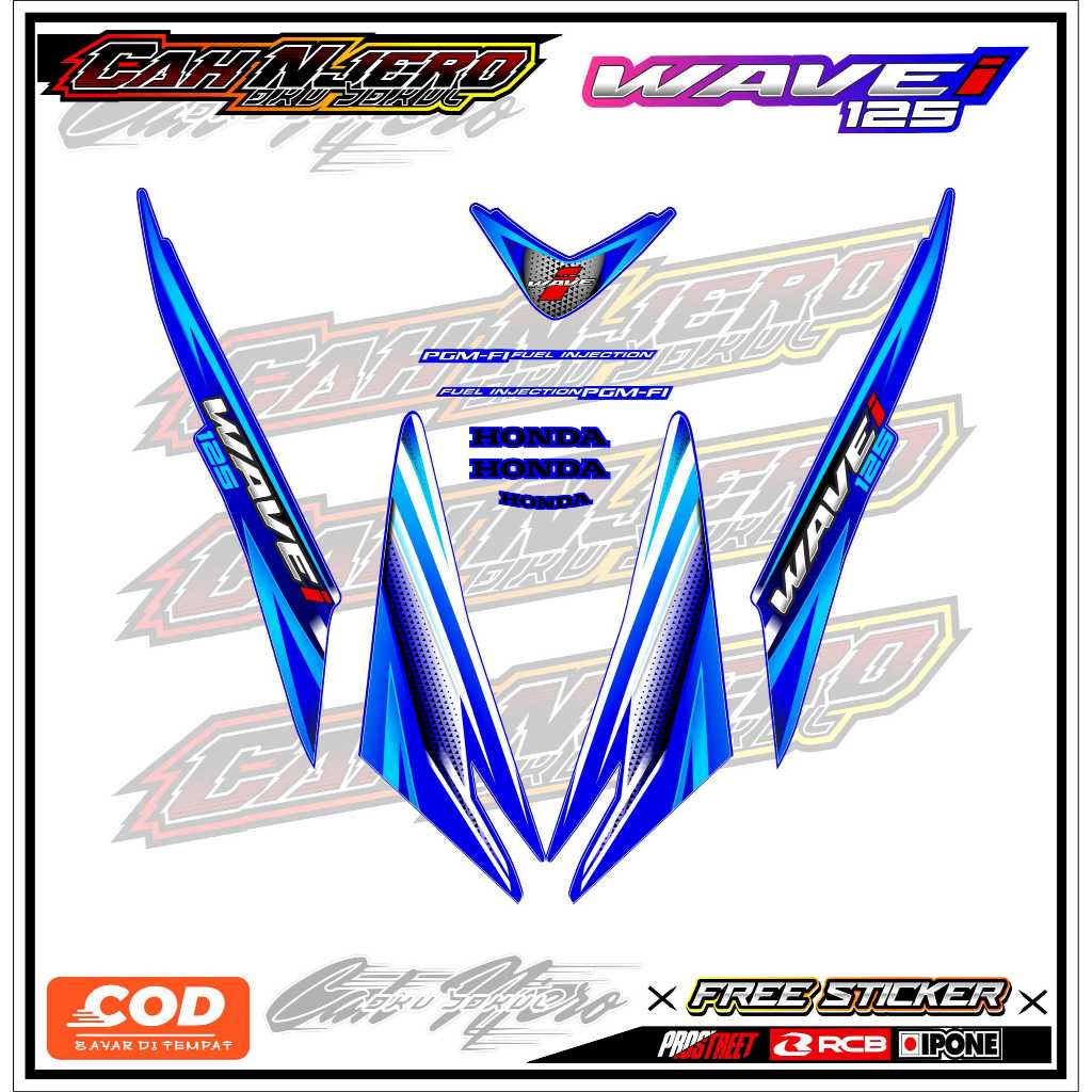 STRIPING VARIASI HONDA KARISMA WAVE I 125 / STICKER LIST VARIASI MOTOR KARISMA WAVE I 125