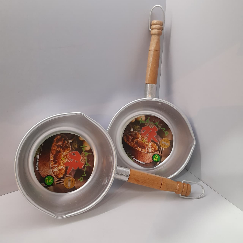 Panci Saus Aluminium / Sauce Pan / Panci Kuah / Panci Masak Kecil / Panci Gagang Kayu