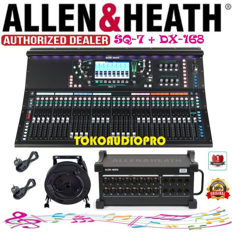 Allen & Heath SQ-7 + DX168  Paket DX-168  Digital Mixer Original SQ7