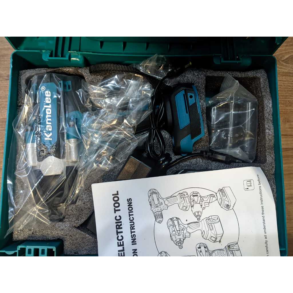 KAMOLEE Impact Wrench 1/2 Inch 1800N.M Torsi Tinggi Motor