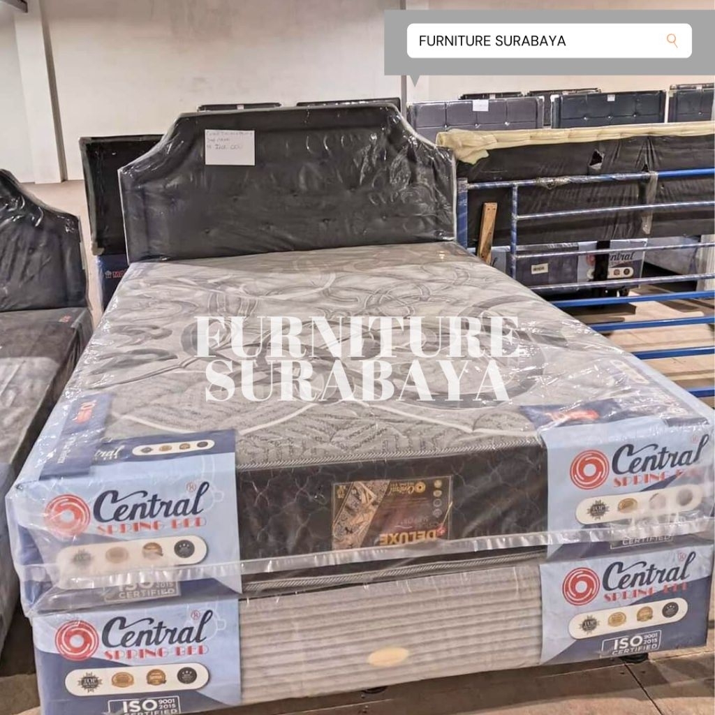 SET MATRAS KASUR SPRING BED CENTRAL DELUXE 90cm, 120cm, 160cm, 180cm 90 120 160 180 x 200 cm matrass