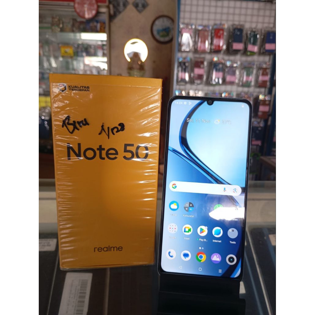 HP SECOND MURAH BERGARANSI REALME NOTE 50 RAM 4+4/128 KOTAK