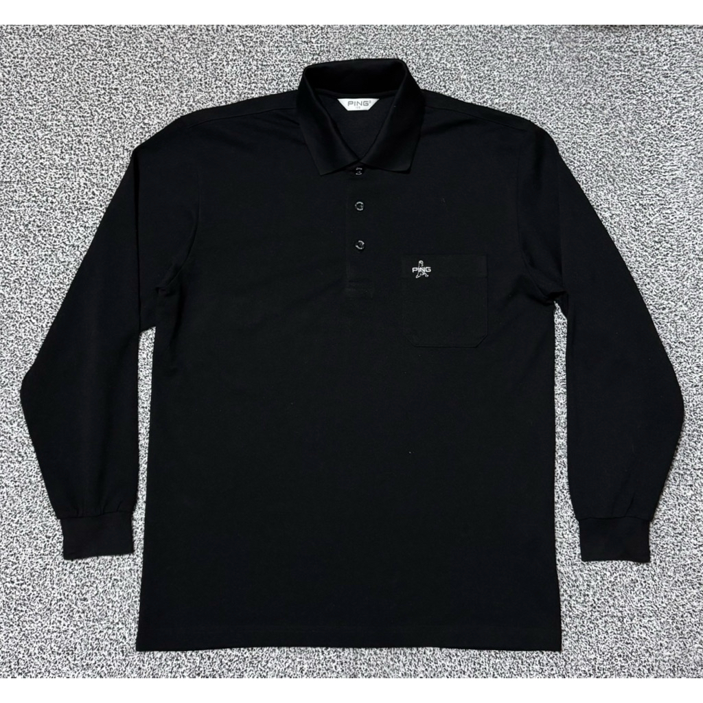 PING Triple black long sleeve Golf Shirt
