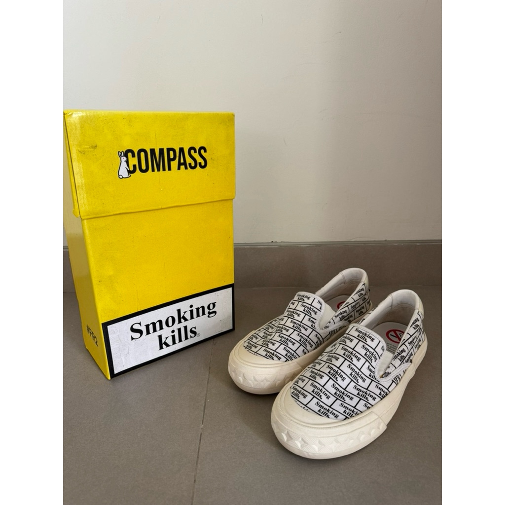 compass x fxxking rabbit slip on fr2 smoking kills size 43