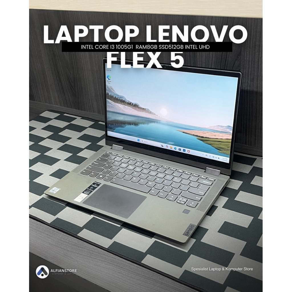LAPTOP LENOVO FLEX 5 INTEL CORE I3 1005G1 RAM8GB SSD512GB