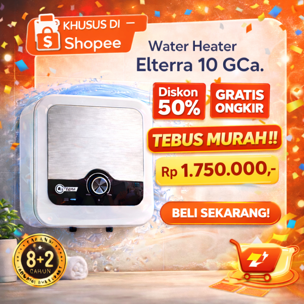 Pemanas Air Kamar mandi listrik Elterra Bukan ARISTON Kemasan 10 Liter GC 10L
