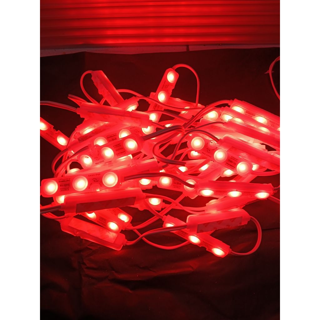 LAMPU LED 3 MATA DC 12V SASO SAMSUNG 1.5W WARNA MERAH 100PC