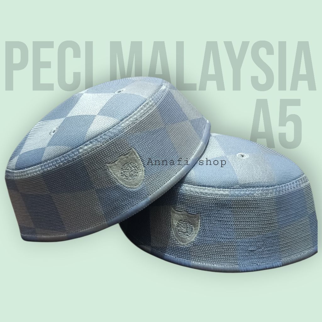 Peci Malaysia A5 motif catur, peci songkok, songkok, peci haji, songkok haji, peci putih, kopeah