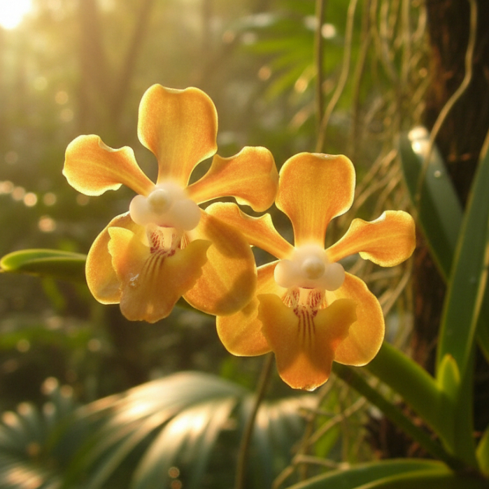 [ DEWASA ] Vanda helvola - Keanggunan Kelopak Lilin yang Abadi dalam Keharuman