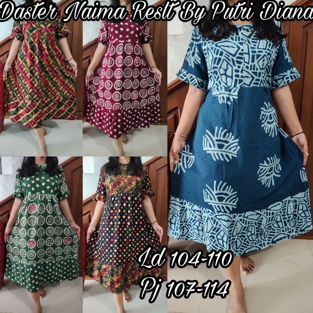 Daster Naima Resleting By Putri Diana