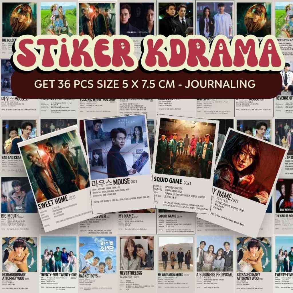 [25 PCS] KDRAMA STIKER JURNALING RANDOM POSTER DRAKOR BEST SELLER 2025STIKER DECO ASTHETIC
