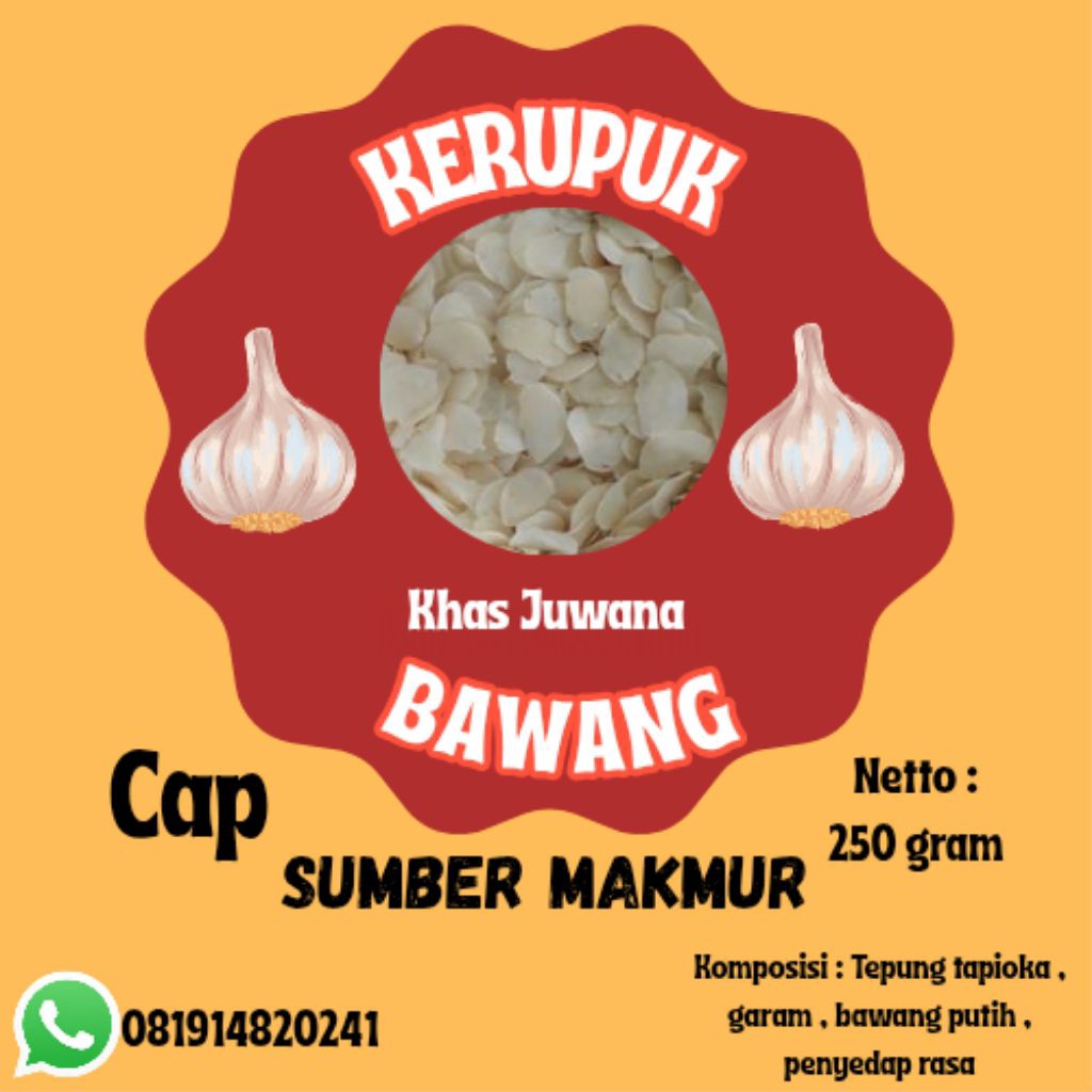 Krupuk Bawang Cemilan Krupuk Opak Bawang