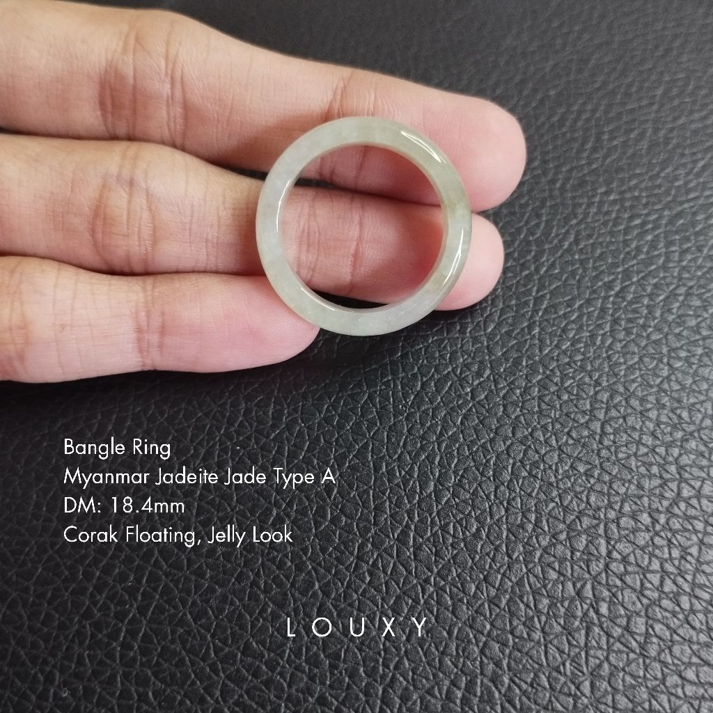 Bangle Ring Giok Burma Alami Cincin Giok Myanmar Natural Type A