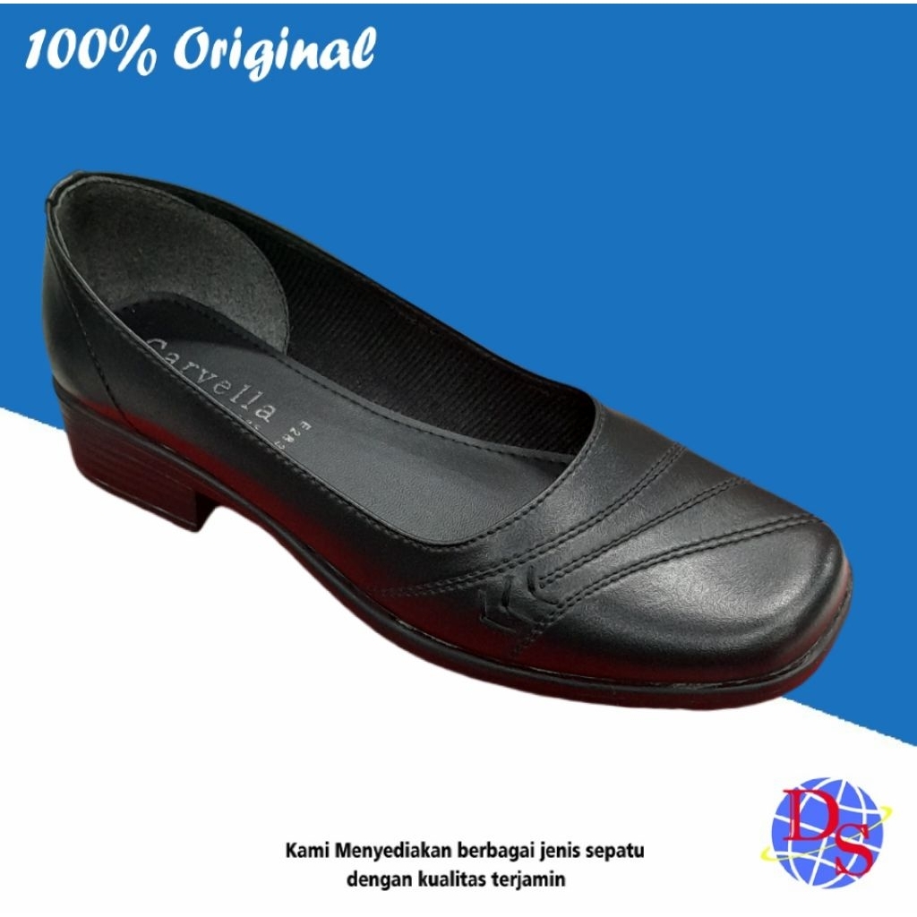 Sepatu Pantofel Wanita Paskibra Carvella E 28 Hitam Sepatu Pantofel Paskibra