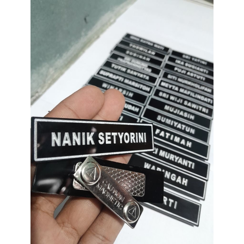 Name Dada Magnet LASER CNC / Name Tag magnet LASER CNC