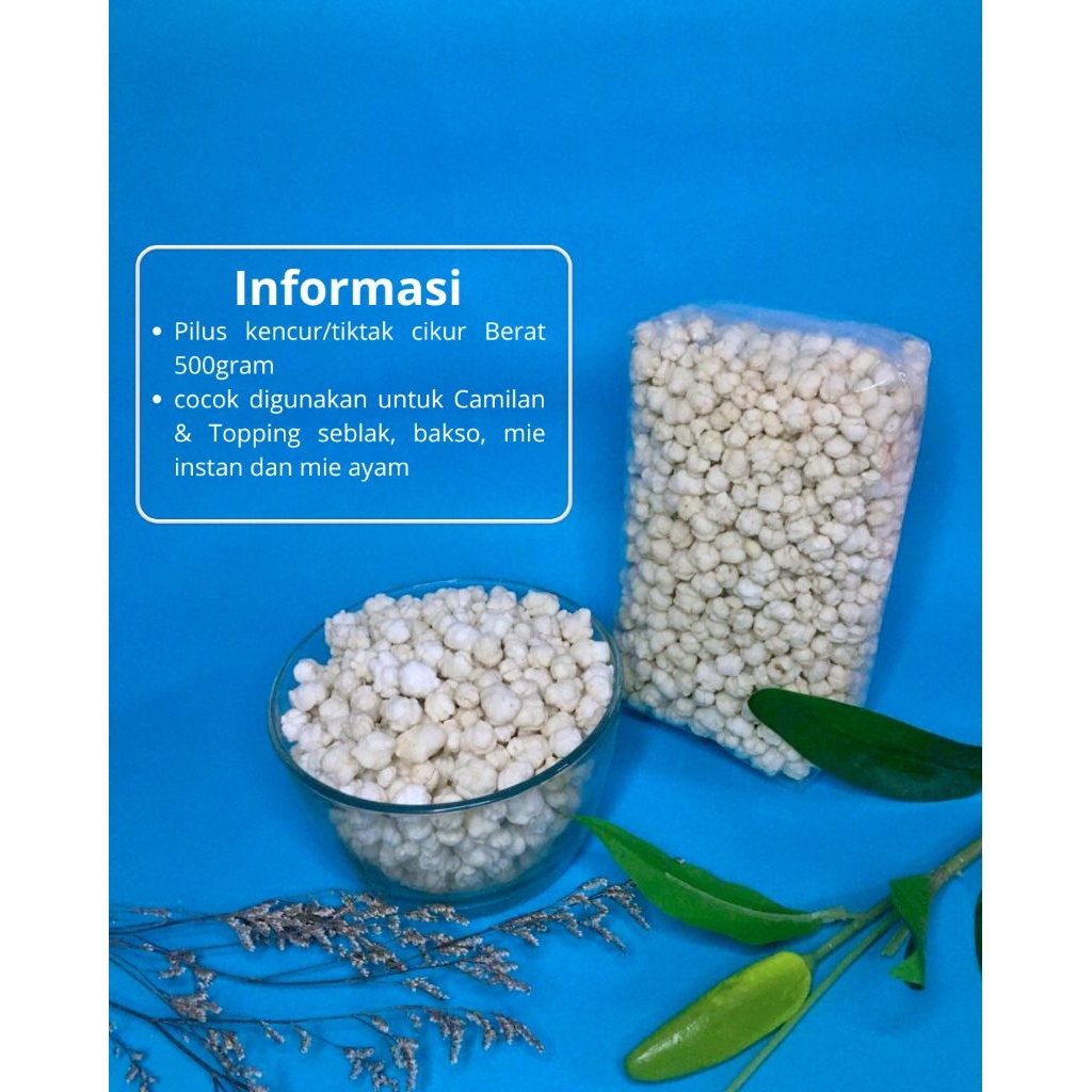 Tiktak cikur/ pilus kencur 500gram cocok sebagai camilan dan topping seblakkk, bakso, mie instan, mi