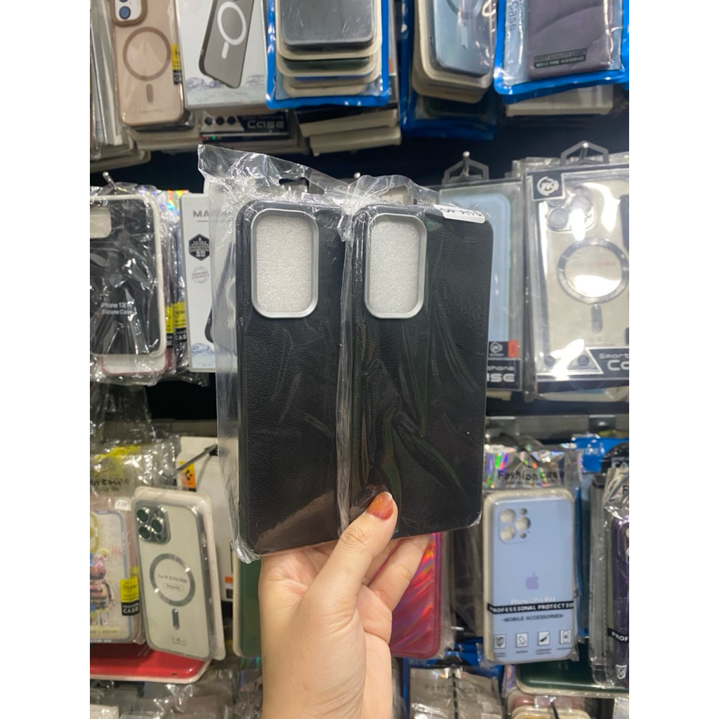CASE FULL BLACK HYBRID CASE LEATHER CASE OPPO A16 A54 A55