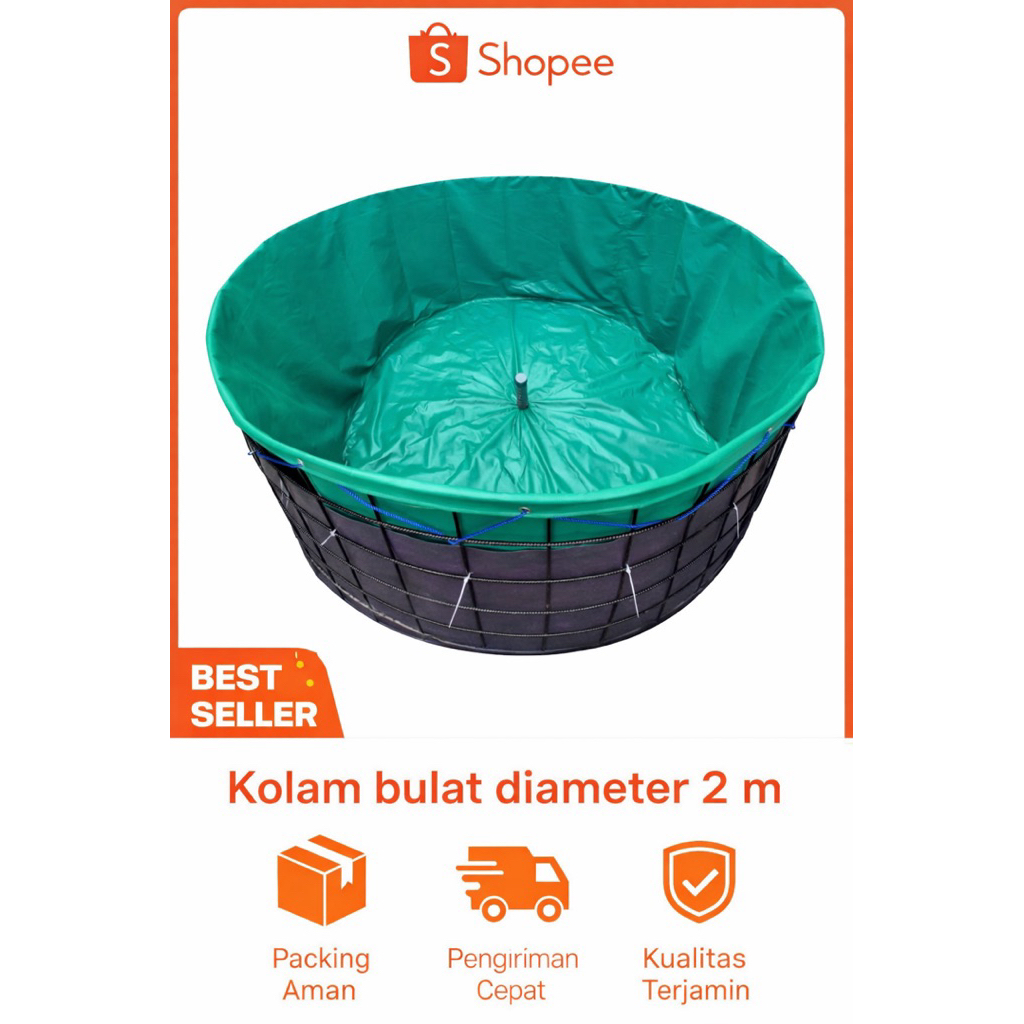 kolam Bulat Diameter 2 Fullset - siap pakai