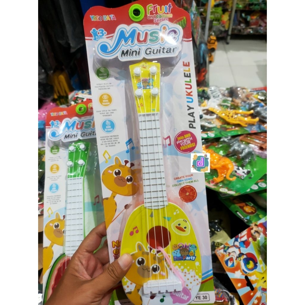 Gitae Mainan/ Mainan Gitar Ukulele/ Gitar Plastik/ Mainan Gitar Anak/ Ukulele Plastik