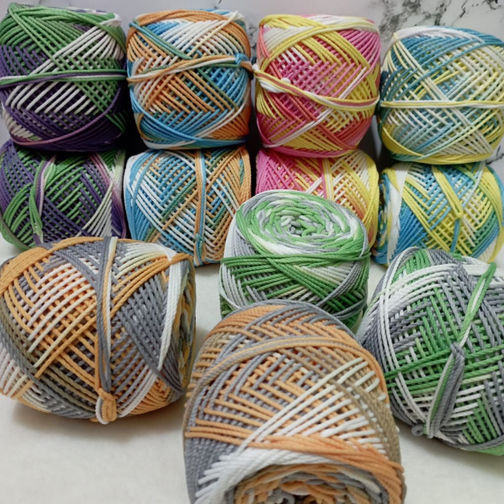 BENANG RAJUT POLY KILAP GRADASI // POLY KILAP (1GULUNG)