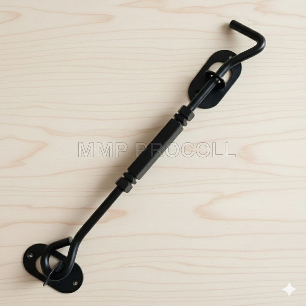 Hak angin jendela ( centelan jendela) warna hitam polos mewah. panjang (20cm)