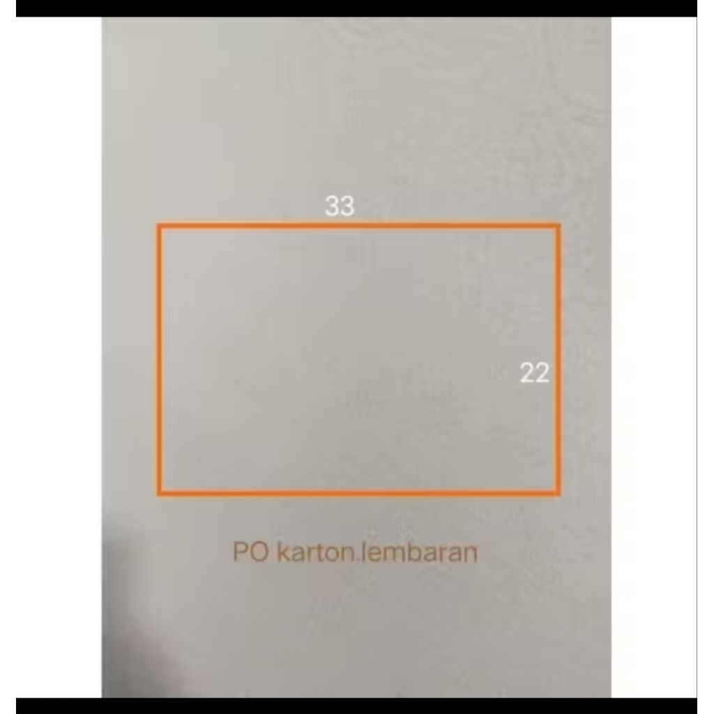 Kardus Alas lembaran 33x22 cm