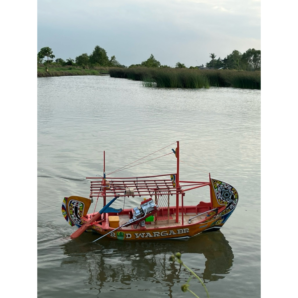 mesin diesel miniatur perahu full set tanpa remote