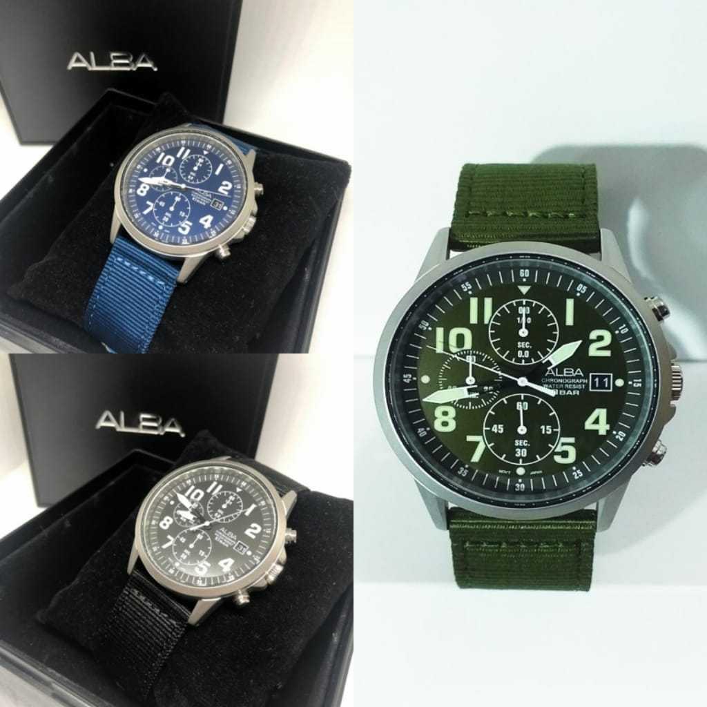 Alba Men Chronograph AM3851 AM3851X1 AM3853 AM3853X1 AM3855 AM3855X1 Jam Tangan Original Garansi Res