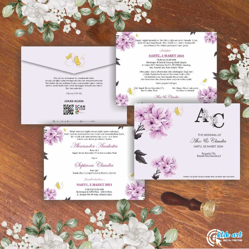 Undangan Pernikahan Amplop Hardcover Elegan Free Custom Foto. Undangan Pernikahan Hardcover