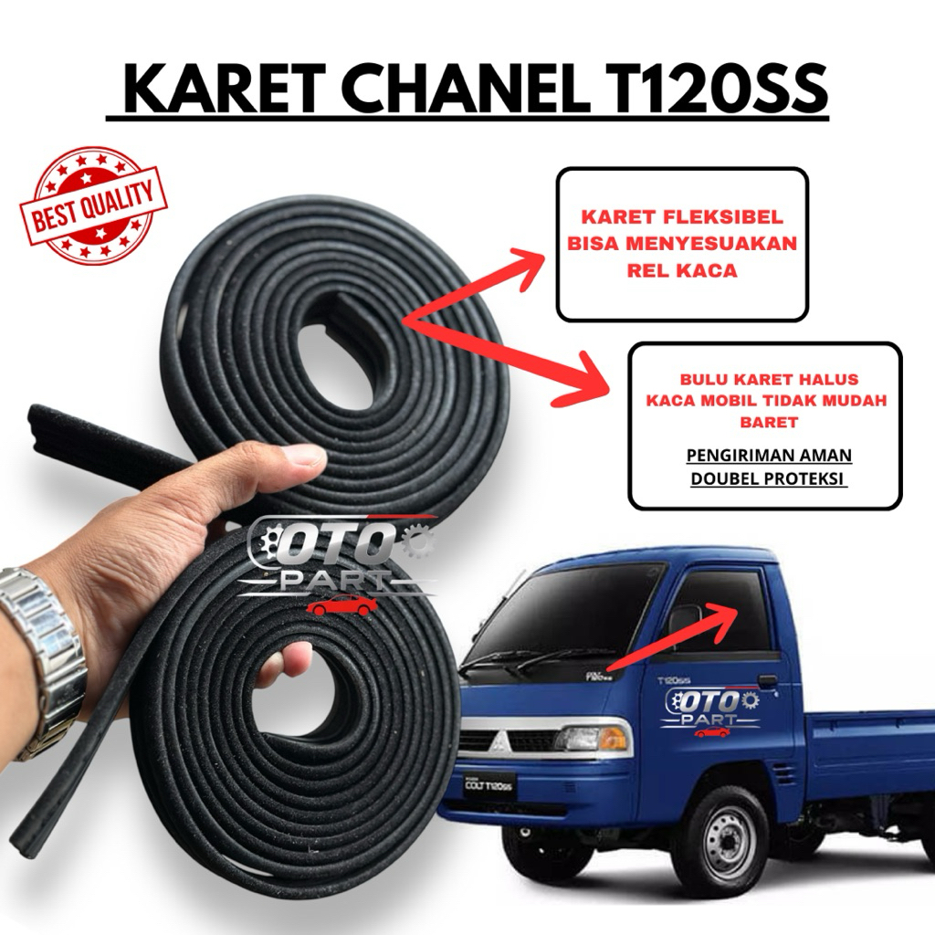 Karet Jalur Kaca Pintu Carry Futura T120SS | Chanel Kaca Bulu Halus  Karet Channel Kaca Mobil Futura