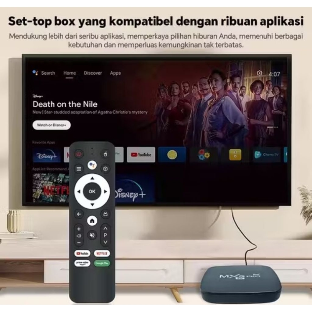 GARANSI HARGA TERBAIK TV BOX ANDROID MXQ PRO RAM 16GB ROM 256GB SMART TV ANDROID 13.0 OS 2.4G WIFI