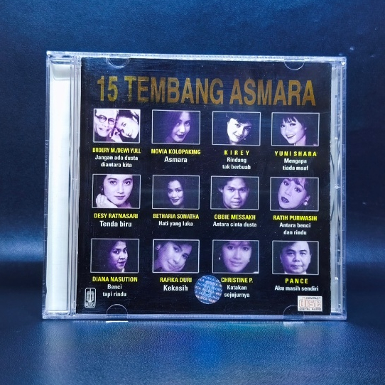 CD 15 TEMBANG ASMARA VOL1 & 2 KIREY YUNI SHARA DEWU YULL RAFIKA DURI YUNI SHARA