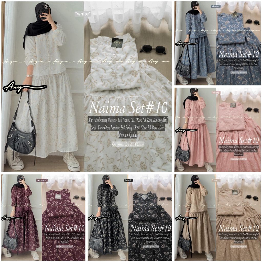 NAIMA SET#10 / NAIMA SET#11/ NAIMA SET#12 / NAIMA#13 / NAIMA#14 / NAIMA#15 / SETELAN WANITA CEWEK AT