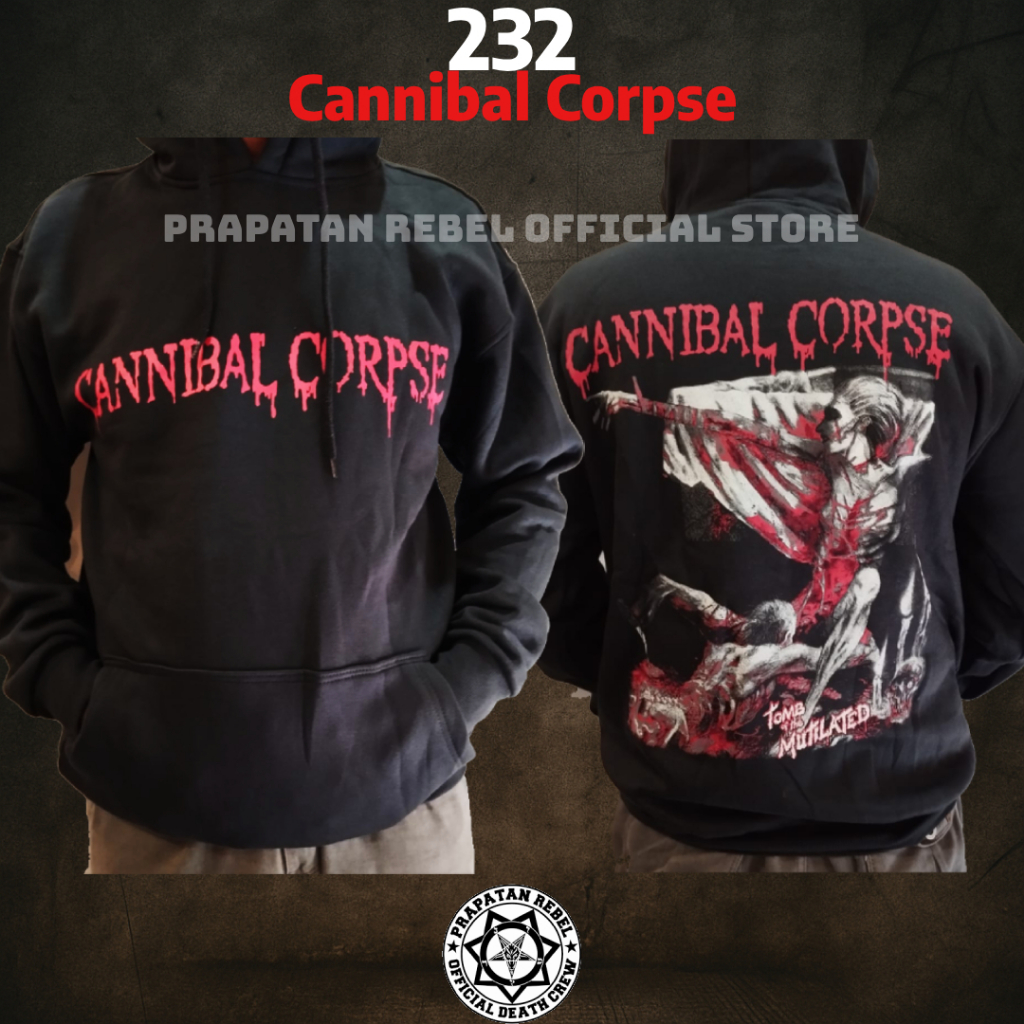 Sweater Hoodie CANNIBAL CORPSE Pullover Musik Rock Punk Metal PRAPATAN REBEL