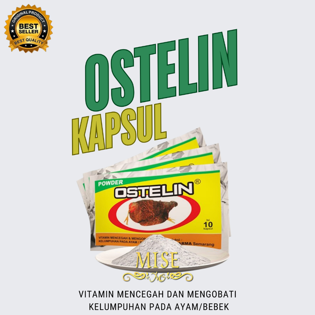 OSTELIN KAPSUL - Cegah & Obati Kelumpuhan Pada Ayam Bebek - Obat Ayam Lumpuh Ampuh - Eka Farma