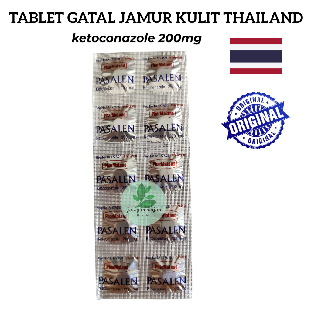Pasalen Thailand Kateconazole 200mg Strip Isi 10 Tablet Obat Jamur Kulit Ampuh