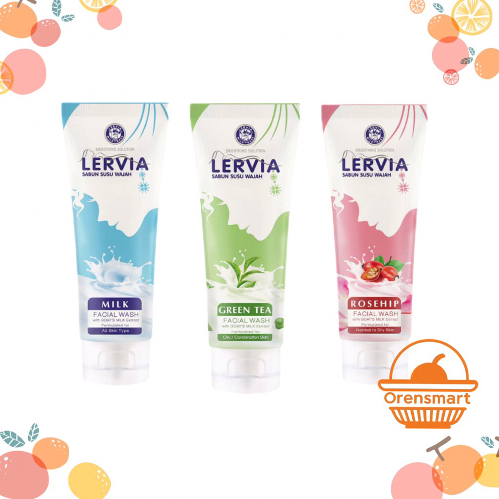 PROMO Lervia Facial Wash 100 mL | Sabun Susu Wajah Lervia