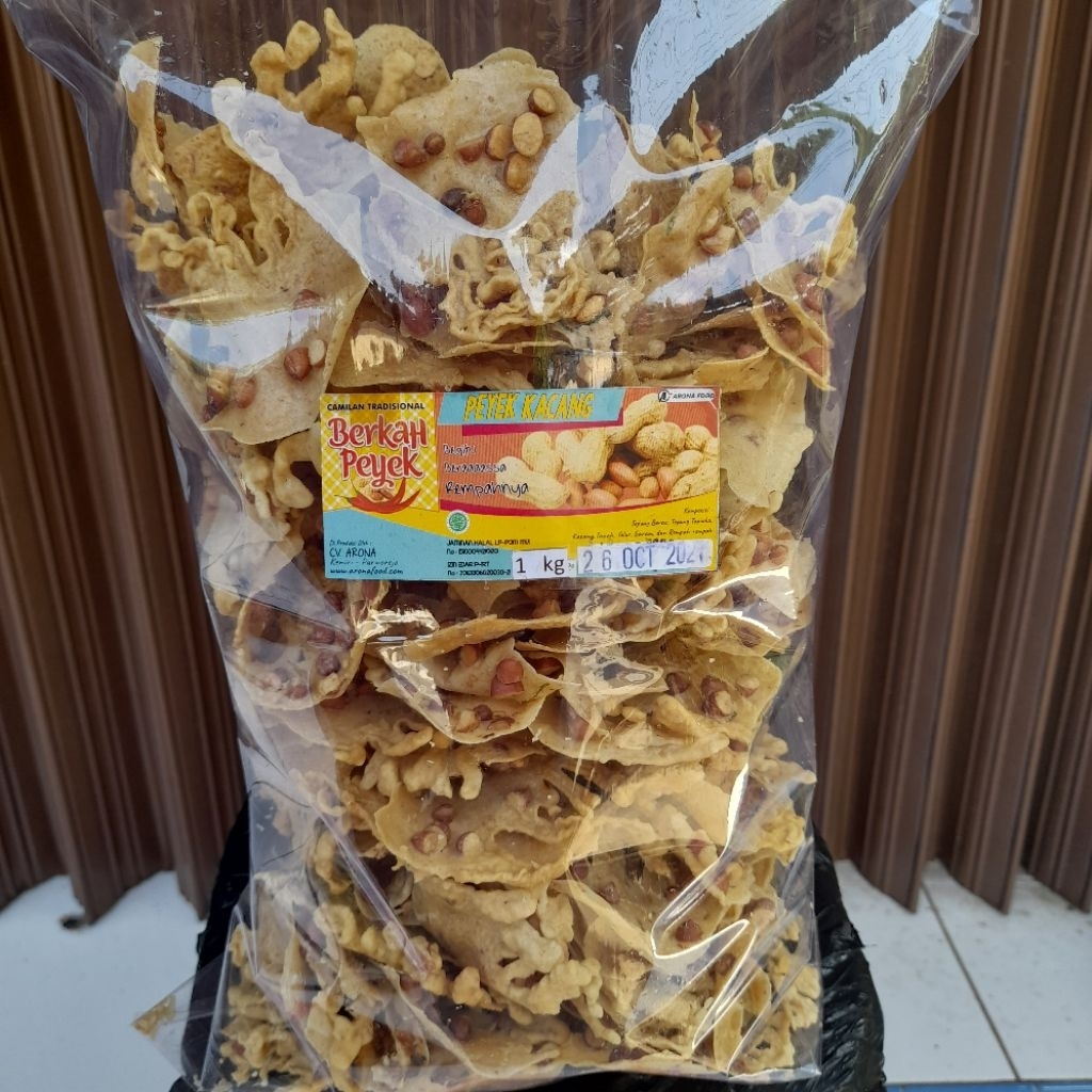 PEYEK KACANG TANAH 1KG CEMILAN ENAK MURAH SEHAT