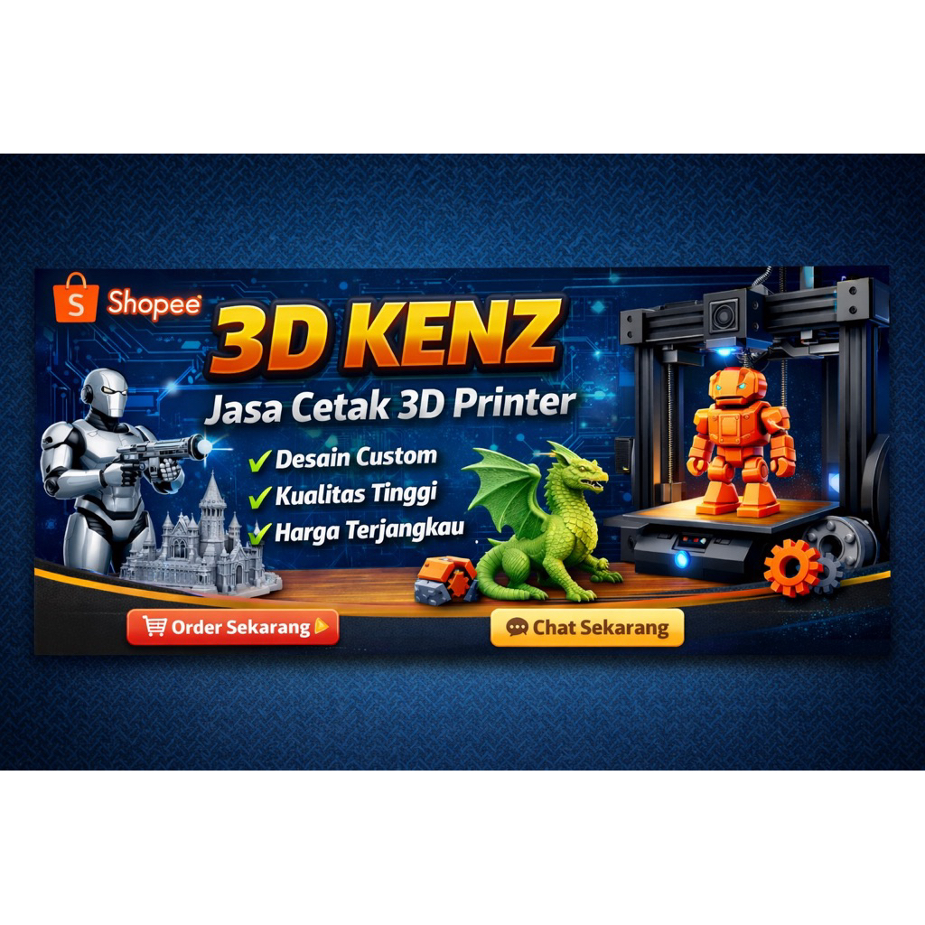 Jasa Cetak 3D Printer PLA 3d KENZ