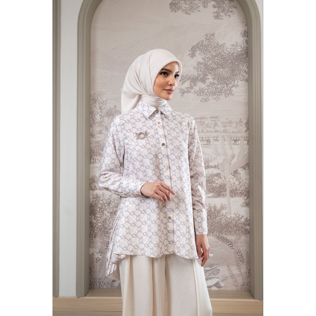 Monogram Pleated Shirt – Wearing Klamby NEW