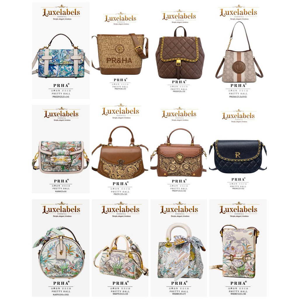 Luxelabels - PRHA Tas Selempang Wanita Karikatur Harimau Gaya Thailand Motif Floral & Hutan