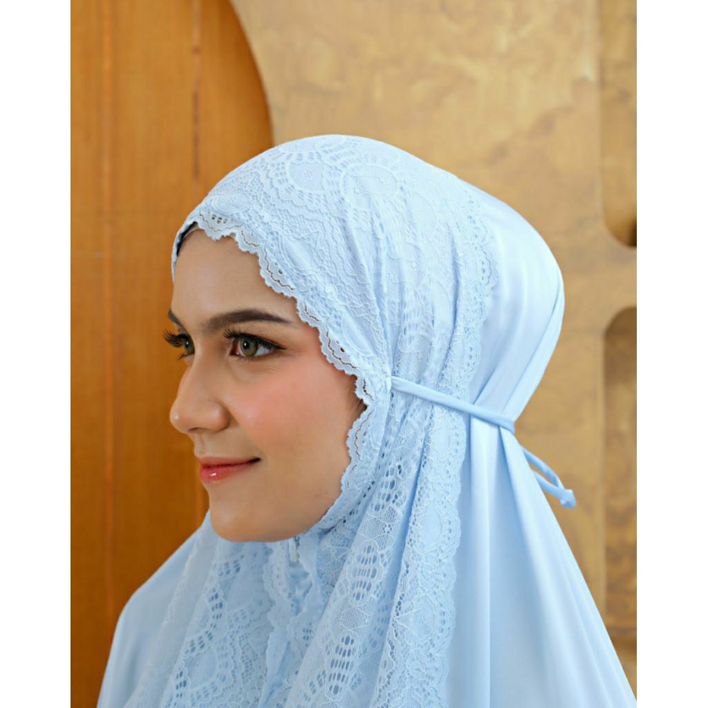Mukena silk mewah mukena 2in1 renda cantik hampers dengan box