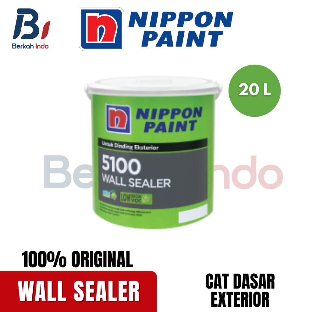 CAT DASAR DINDING EKSTERIOR - WALL SEALER 5100 NIPPON PAINT (20 LITER) - CEPAT KERING - LOW SHEEN