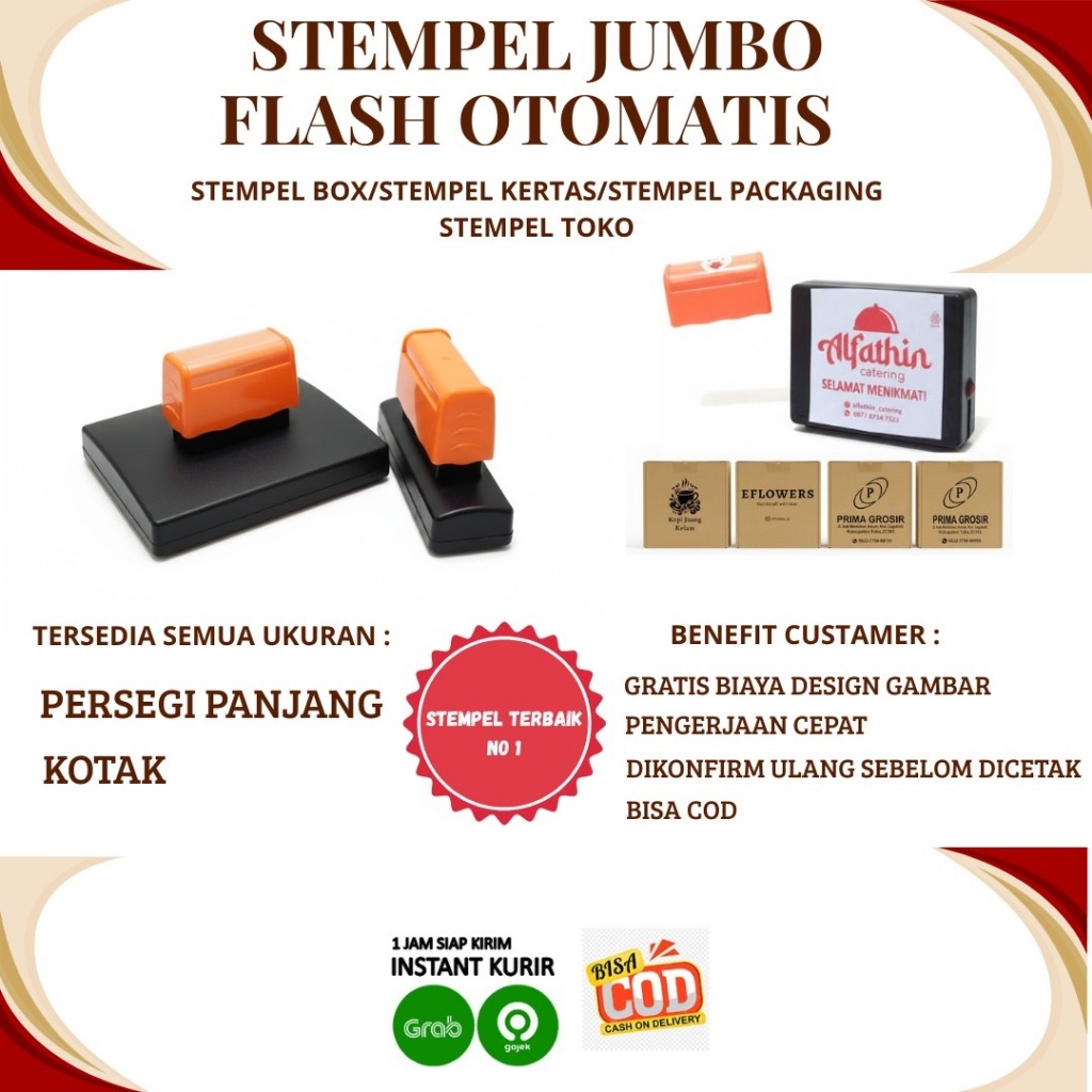 Stempel Jumbo Stempel Kardus & Box Stempel Kemasan Besar Free Design