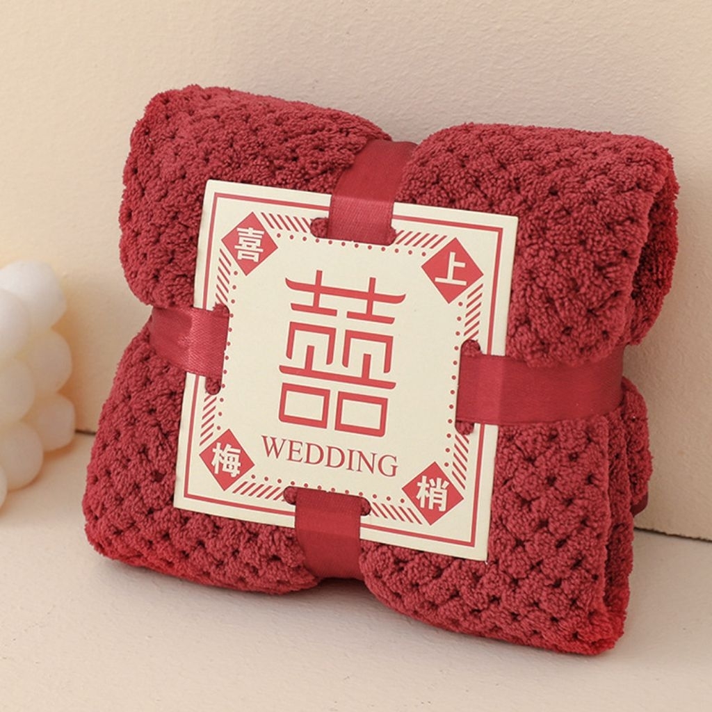 Handuk Merah Sangjit Wedding Shuang Xi